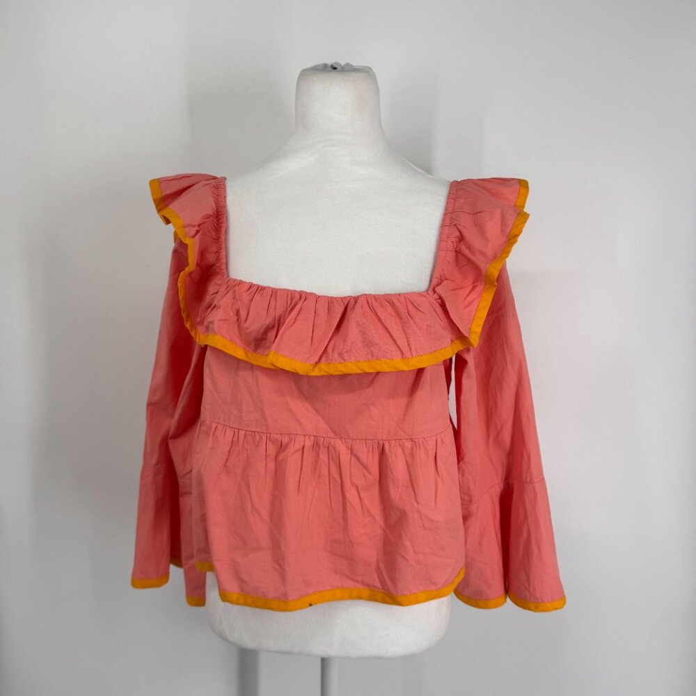 Maeve Square-Neck Ruffle Babydoll Top Size Medium - Picture 4 of 11